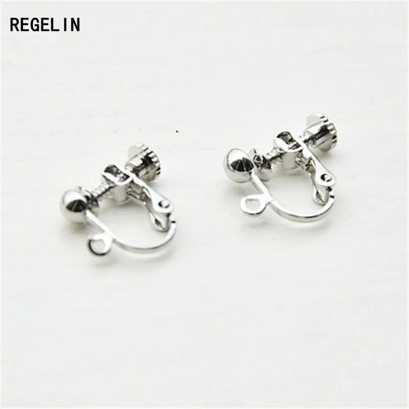

REGELIN High Qualtity 10pcs/lot Copper Earring Hooks Clasps Settings Earrings Clips for DIY Earrings Ear Jewelry Making