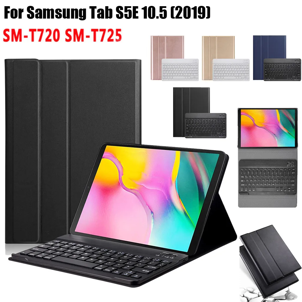 Умный чехол для планшета Samsung Galaxy Tab S5e 10 5 2019 Φ T725 Bluetooth с клавиатурой|Чехлы