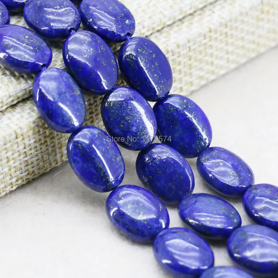 Бусины с ляпис лазуритом и эллипсом 15 х20 мм|beads accessories|accessories for jewelry makingjewelry making