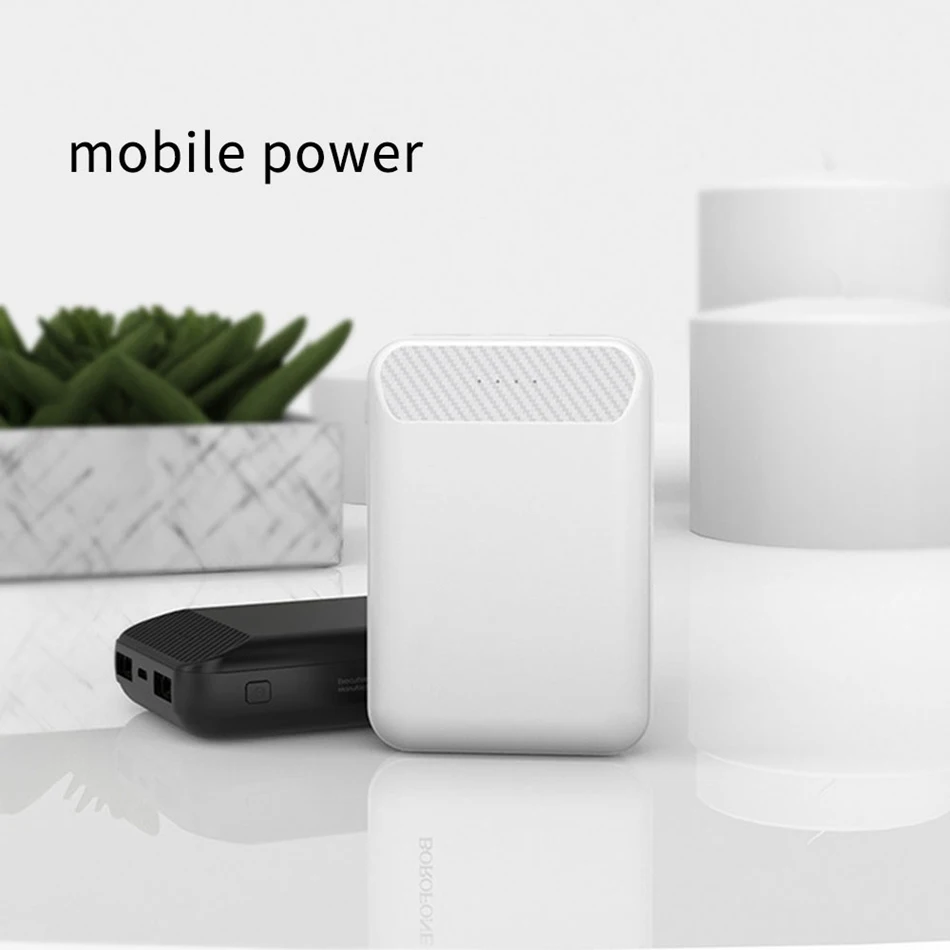 KISSCASE 10000 мАч переносной аккумулятор для iPhone X 7 8 для samsung Mini Мобильный телефон внешний аккумулятор USB телефон power Bank