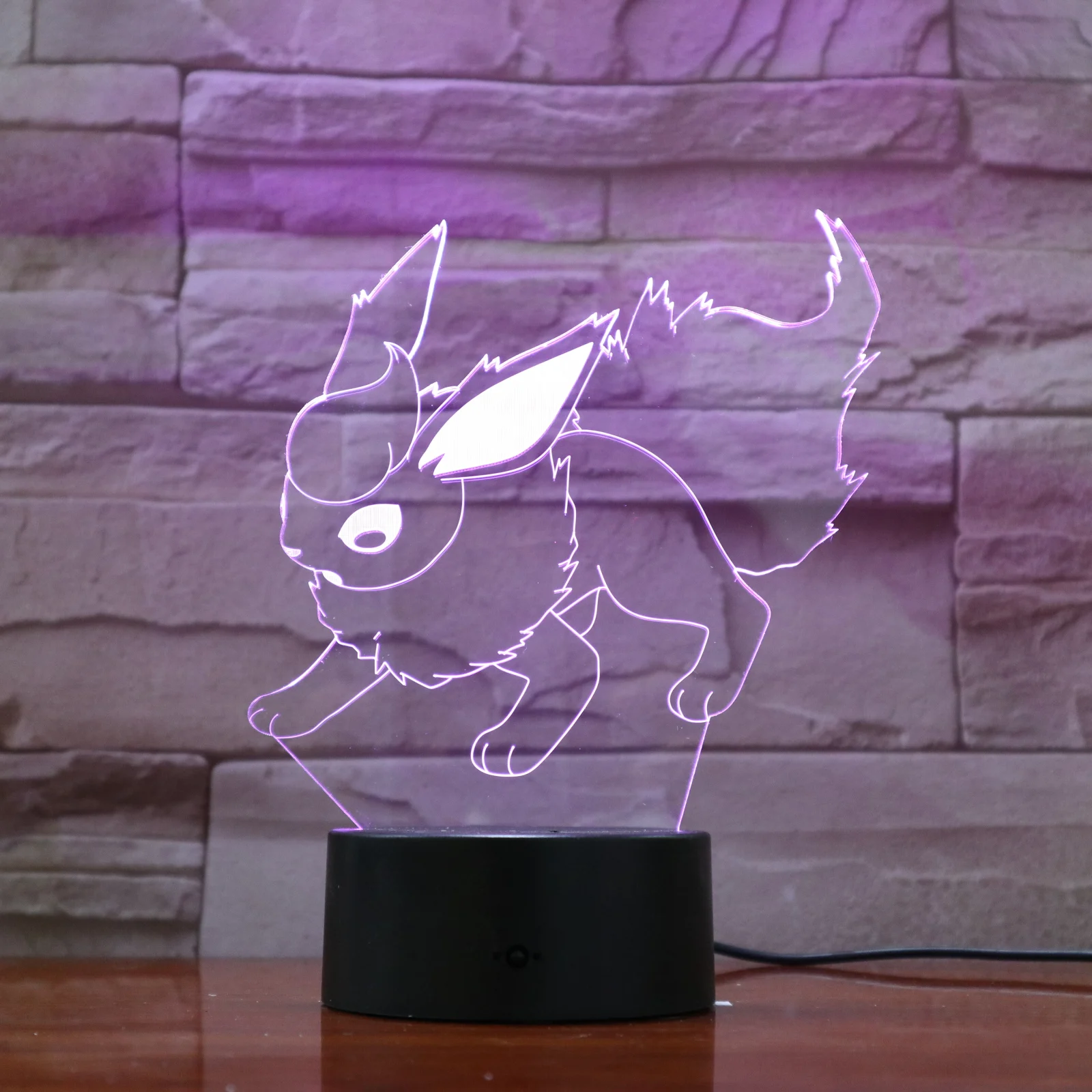 Flareon Pokemon Go Sylveon рисунок детский ночник светодиодный сенсорный сенсор батарея Ночник подарок к празднику атмосфера Usb светодиодная 3D лампа Sylveon - Испускаемый цвет: Flareon
