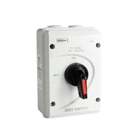 dc 1000v 32a siso pv dc isolating switch for solar system on off transer ip66 waterproof isolator switch with abs box