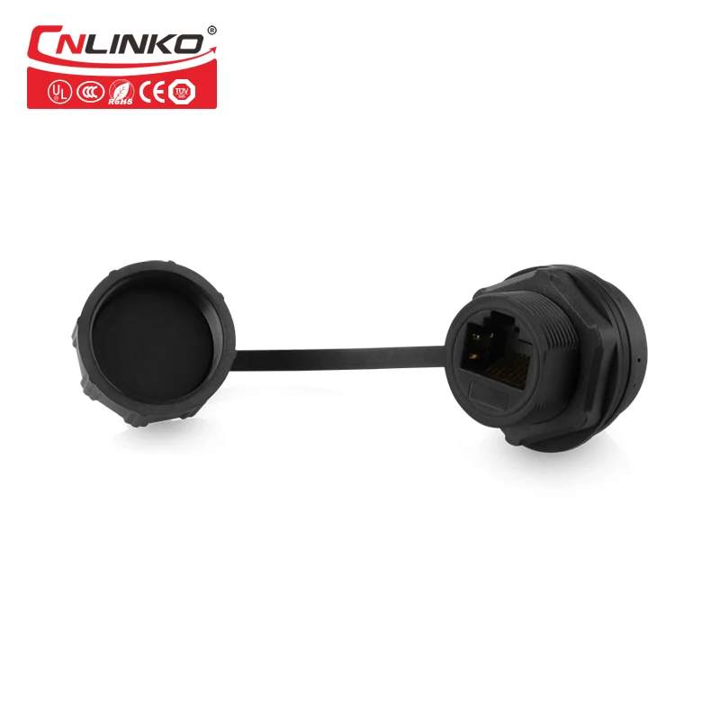 Разъем CNLINKO RJ45 с одним двойным портом AC DC ethernet порты сигналом провода для сварки