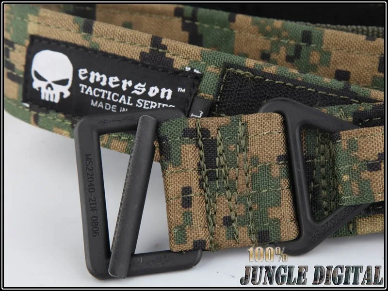Emersongear CQB rappel тактический ремень мужской страйкбол Пейнтбол спортивный военный пояс цифровой джунгли Мультикам EM5599 черный