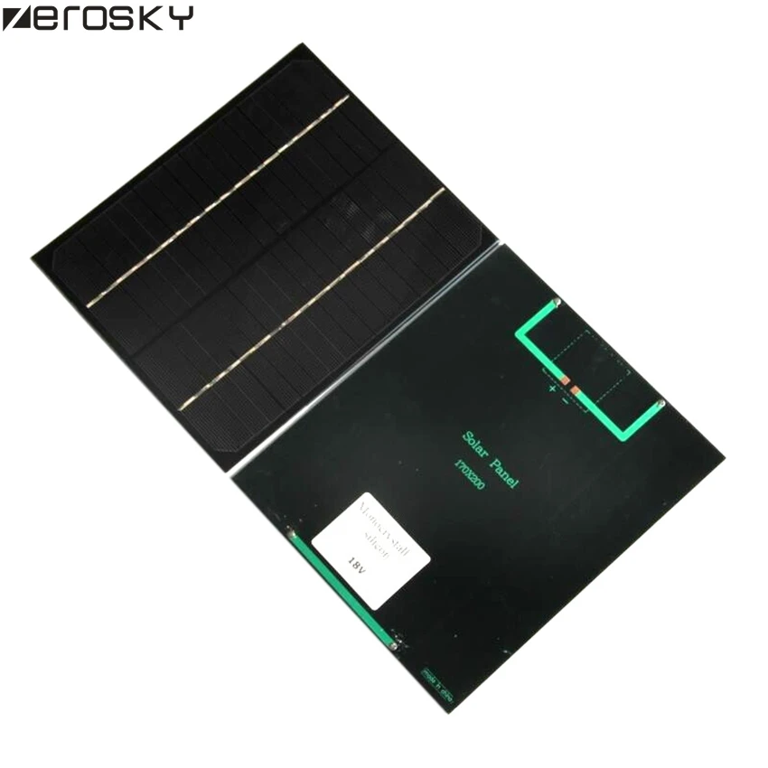Zerosky 6 Вт 18 в 12 В миниатюрная солнечная панель монокристаллическая батарея сделай
