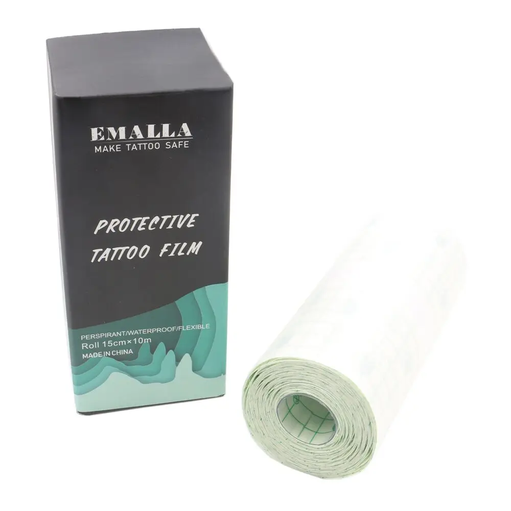 EMALLA, новинка, 10 м, бинт, рулон, защитный, дышащий, тату, пленка, тату, решение для ухода за татуировками, для первоначальной исцеления, тату, аксессуары