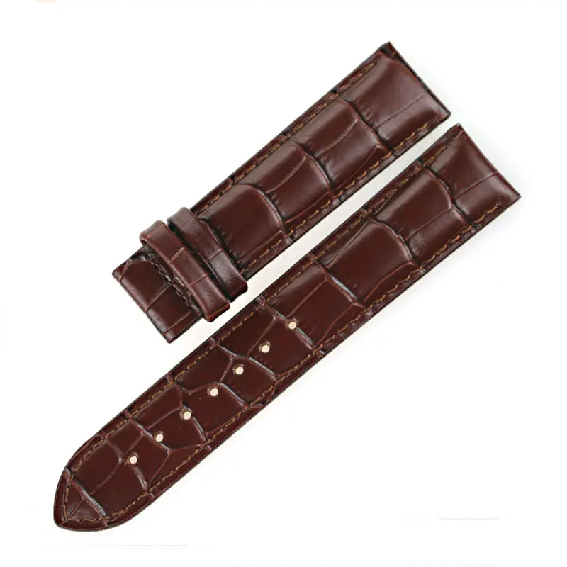 Brown without buckle ISUNZUN мужской/женский ремешок для часов Tissot T055 ремешок для часов PRC200 T055410A/417/430 мужские часы из натуральной кожи ремешок для часов 19 23 мм - Цвет ремешка: Brown without buckle
