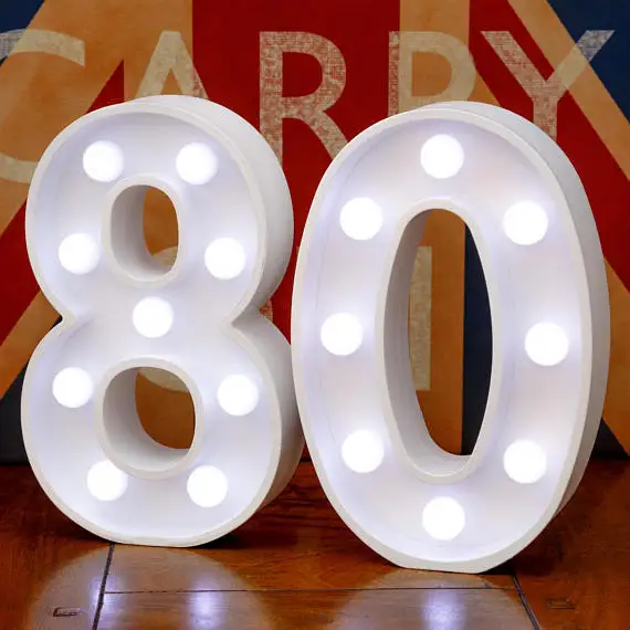 Фиолетовый 2 шт. светильник с номером 23 см высокий знак с подсветкой белый 3D Marquee буквы светодиодный светильник s настенный или отдельно стоящий - Цвет: Фиолетовый
