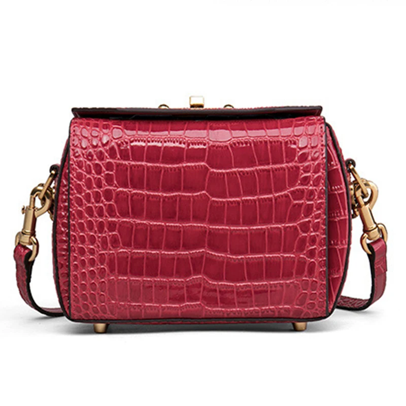DOYUTIG Для женщин Прекрасный Аллигатор Натуральная кожа Crossbody ручками Литтлер