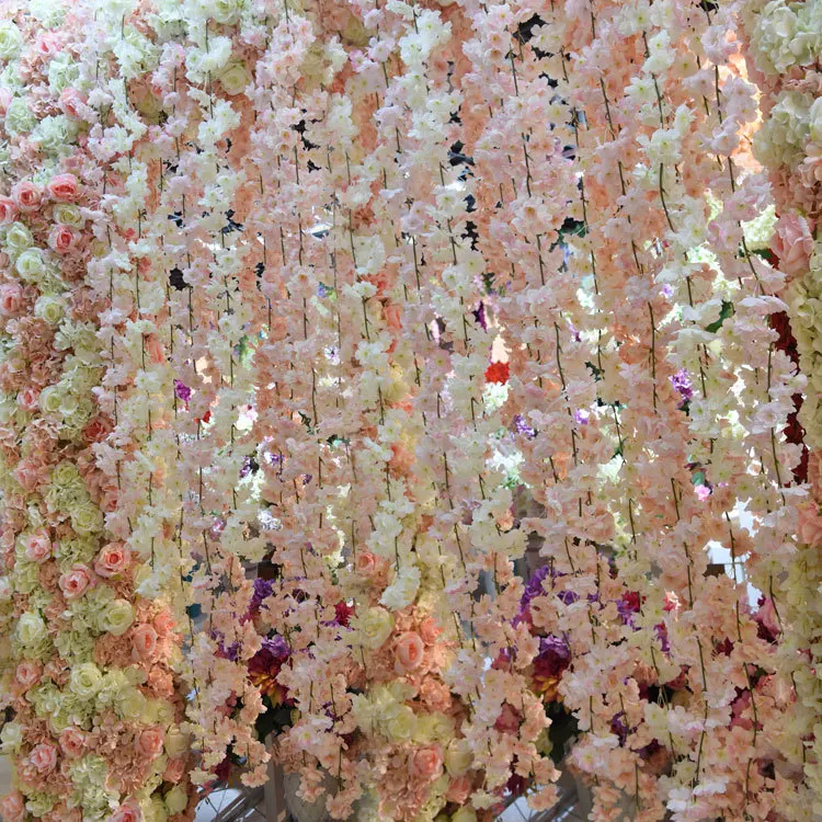 

1.8 Meter long Upscale Artificial Cherry Blossom Wisteria Vine Wedding Home Festive Wall Hanging Ornament Party DIY Decoration