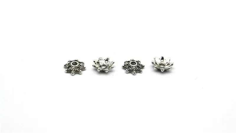 8 мм модные Лепестковые бусины тибетские Серебристые Цветные Цветочные из