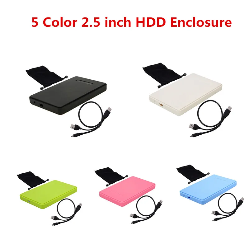 5 цветов 2,5 дюймов SATA жесткий диск HD корпус для жесткого диска USB 3,0 HDD Портативный чехол Портативный совместимый