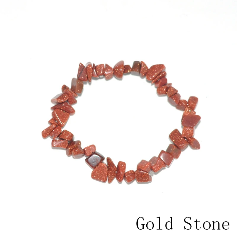 Gold stone SEVENSTONE 7 Чакра очаровательный натуральный камень браслет с камнями камень браслет для женщины мужчины пара браслет - Окраска металла: Gold stone