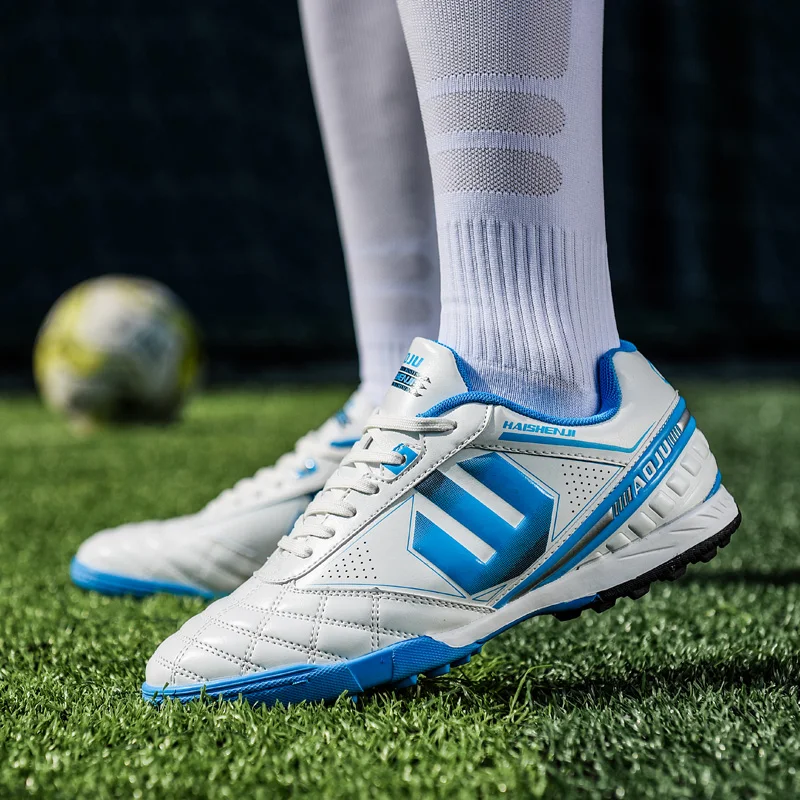 Оригинальные мужские футбольные бутсы тренировочные длинные шипы детские
