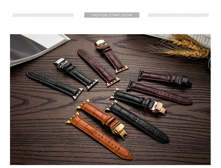 Ремешки из натуральной кожи для apple Watch band 4(iwatch 5) 44 мм 40 мм apple watch 3 2 1 ремешок 42 мм 38 мм браслет на запястье