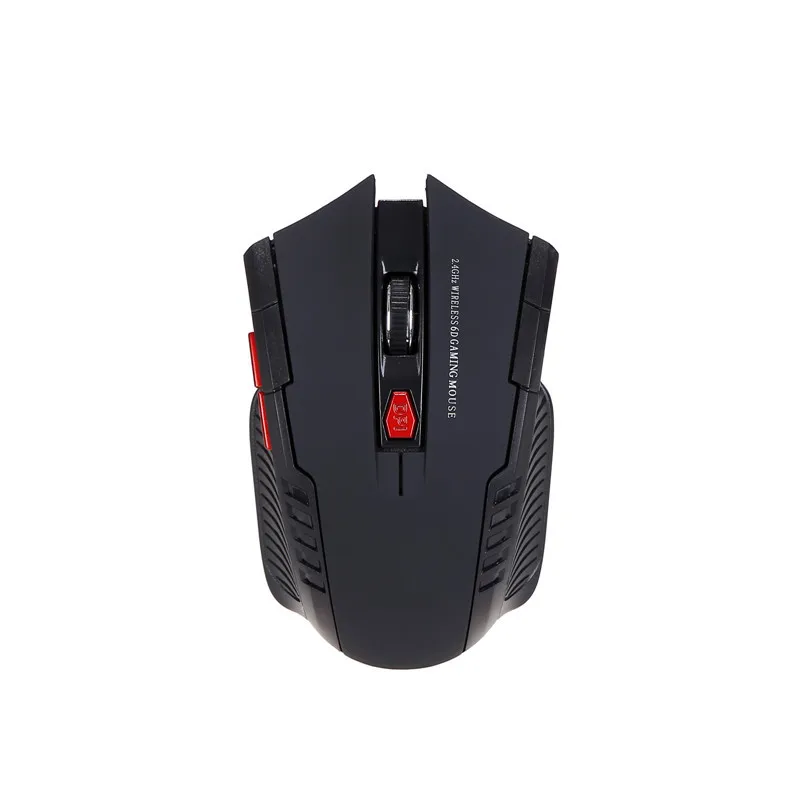 W4 24G Беспроводная 6D игровая оптическая мышь 2400 точек/дюйм Настольный Ноутбук подарок заказной офис 24G Беспроводная игровая мышка приграничная E-COMMER - Цвет: Черный