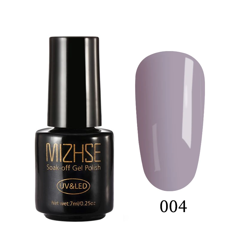 MIZHSE 7 мл УФ-гель для ногтей светодиодный дизайн ногтей constrator Esmalte гель геллак Vernis Полупостоянный розовый серый телесный цвет - Цвет: NC004
