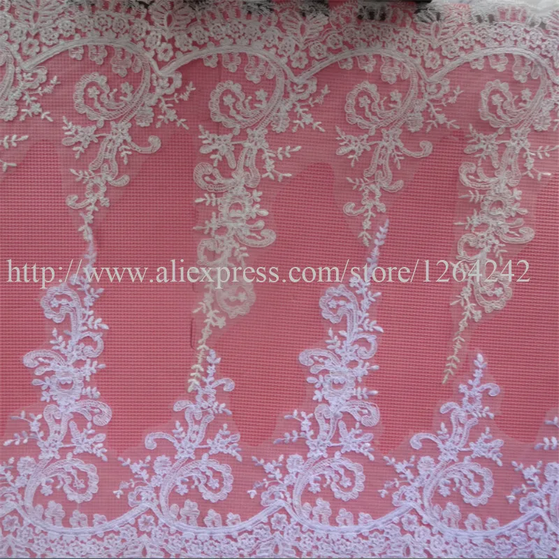 Изящная 9 метров 40 см слоновая кость белый цветок из ткани Venise Венеция Аппликация