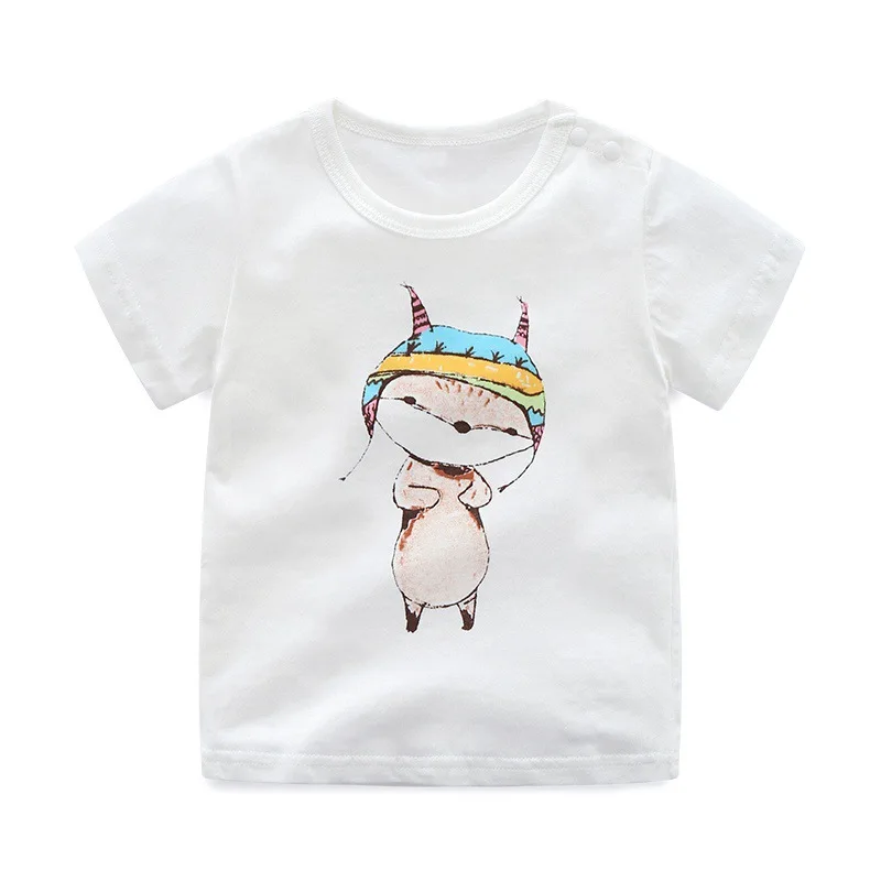 Летняя одежда для малышей футболки с короткими рукавами мягкая мальчиков Одежда