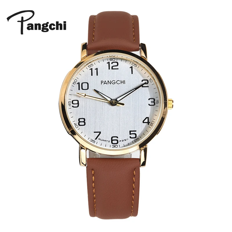 Классические женские часы PANGCHI с цифровым циферблатом повседневные