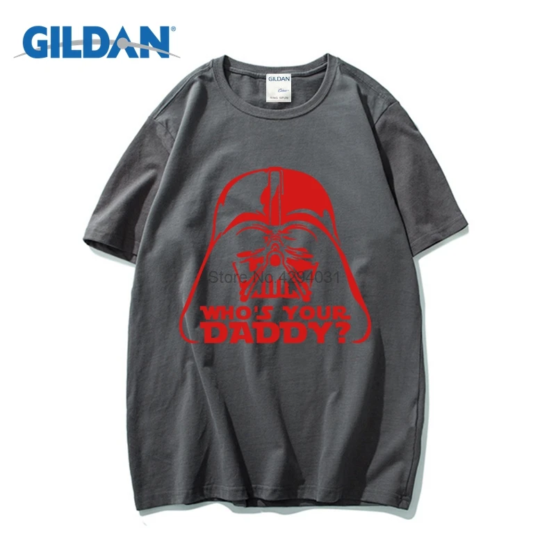 Кто ваш папа Вейдер Футболка 2018 ткань футболки брендовые Дизайн | Мужская одежда