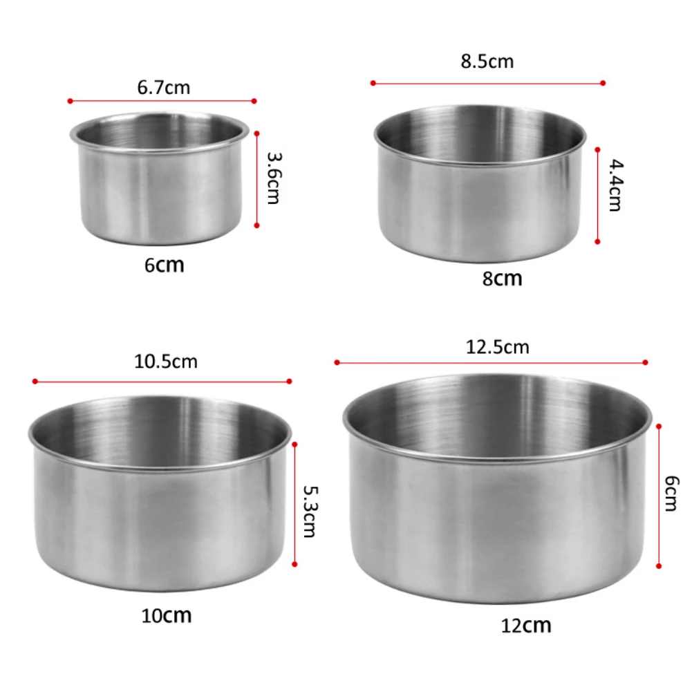 

Metal Stainless Steel Fresh Bowl Lunch Snack Food Storage Containers with Silicone Lids Leakproof Reusable Foldable Bowls New