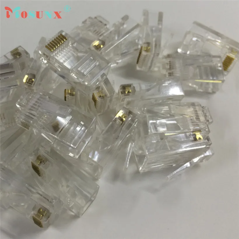 Mosunx Расширенный сетевой разъем Cat5 Cat5e 20 шт. металлический кабель rj45 модульные