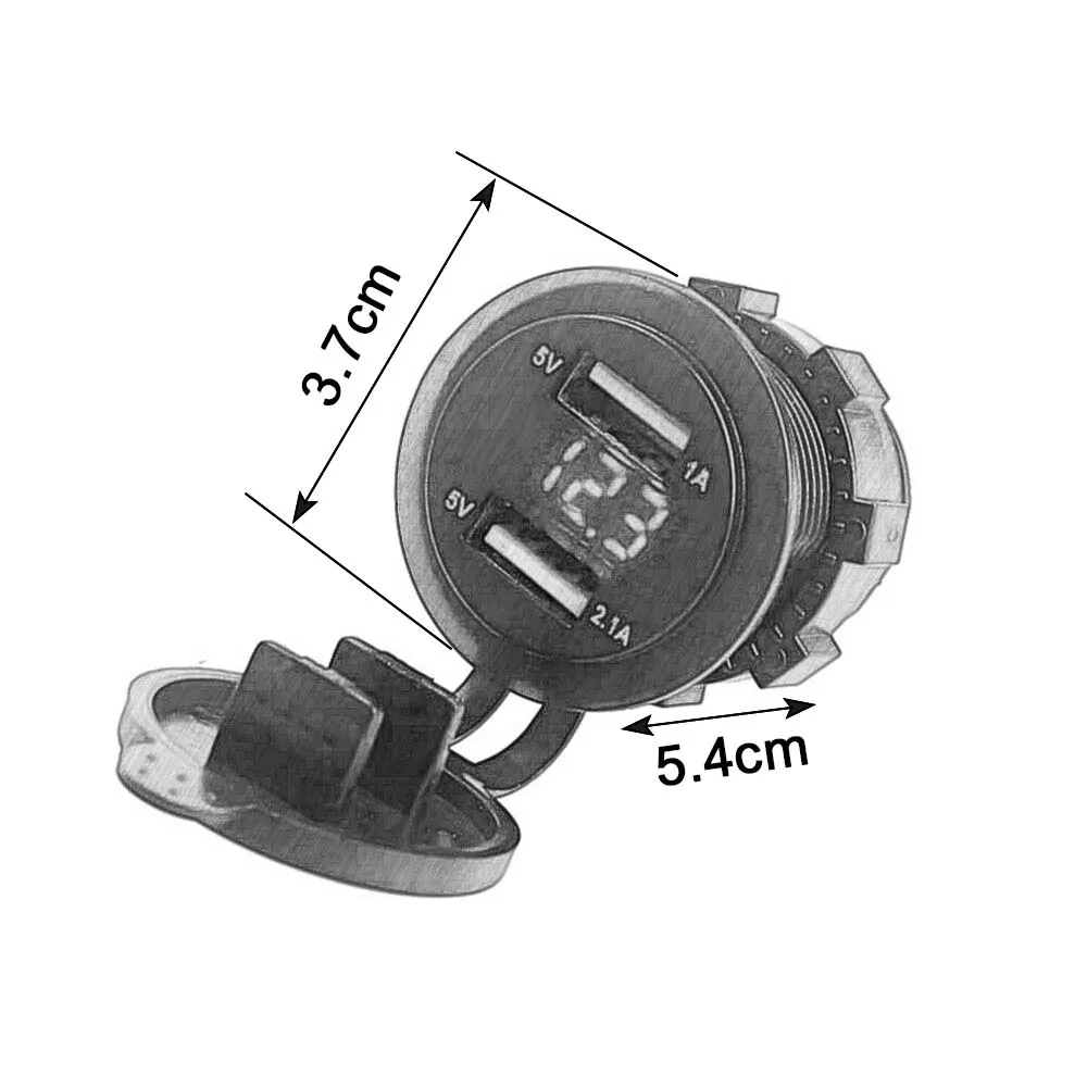 Автомобильное зарядное устройство с двумя usb портами разъем для прикуривателя