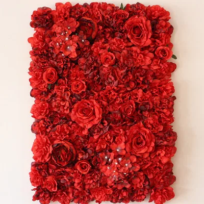 red 40*60 см Искусственный цветок настенные Розы Цветочные головки пионов Шелковый декоративный цветок свадебный отель фон Настенный декор 10 шт./лот - Цвет: red
