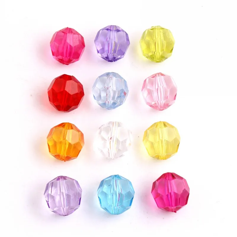 Недорогие крупные акриловые прозрачные граненые бусины высокого качества OYKZA