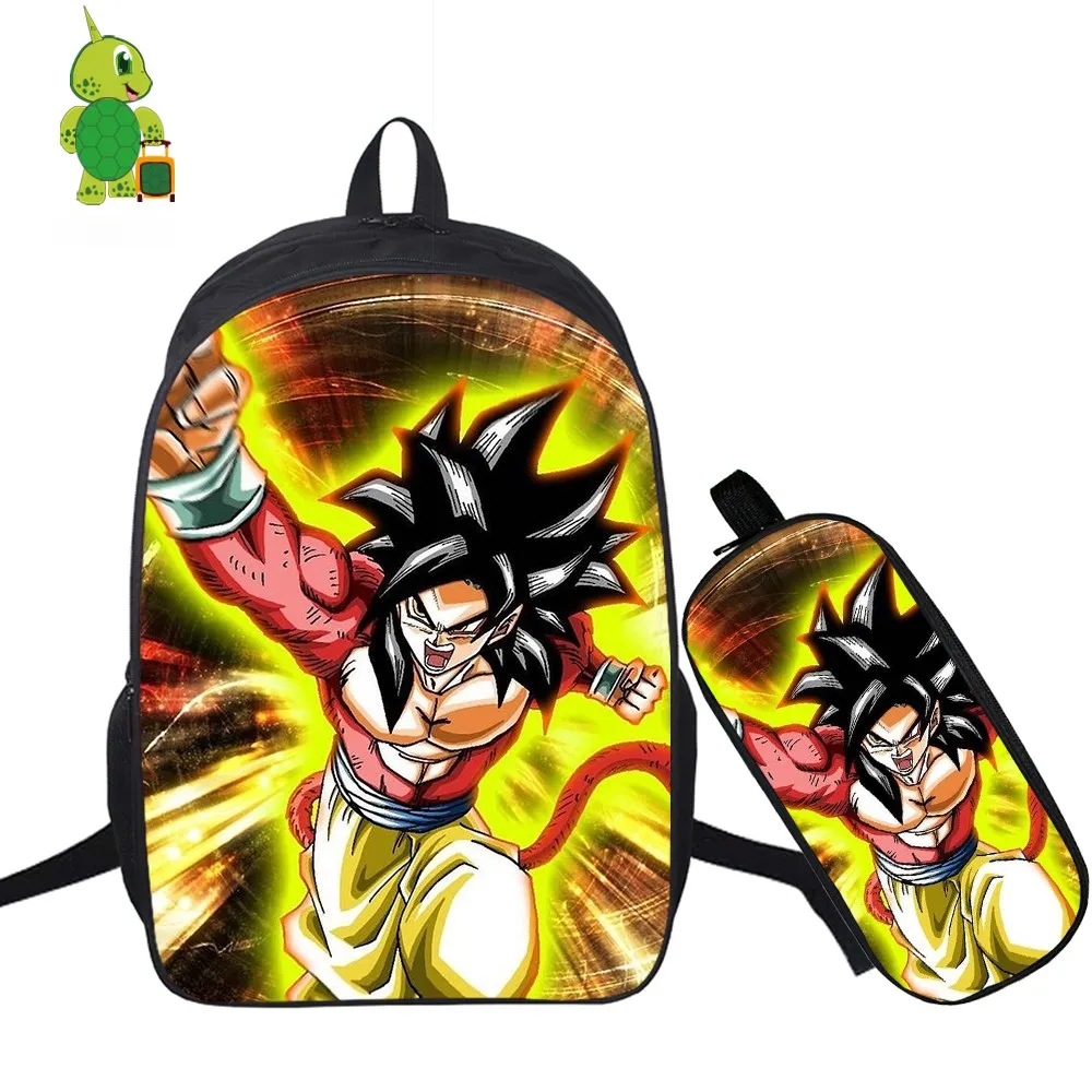 Dragon Ball Супер Broly рюкзак с Гоку 2 шт./компл. школьная сумка для подростков мальчиков и девочек студентов ноутбук рюкзак пенал дорожные сумки