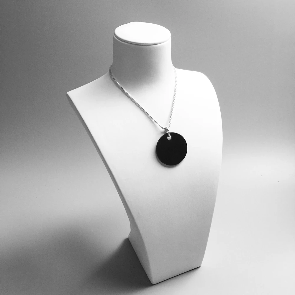 Подвески в виде диска с украшением из черного камня новые модные ювелирные