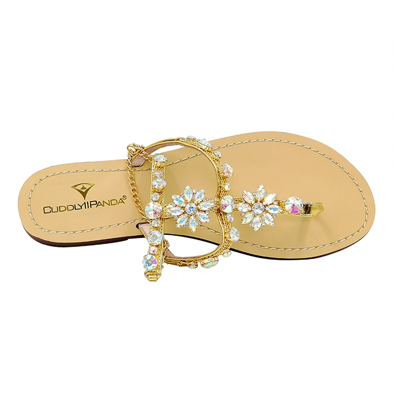 Летние роскошные дизайнерские женские сандалии с кристаллами Sandalias Mujer со