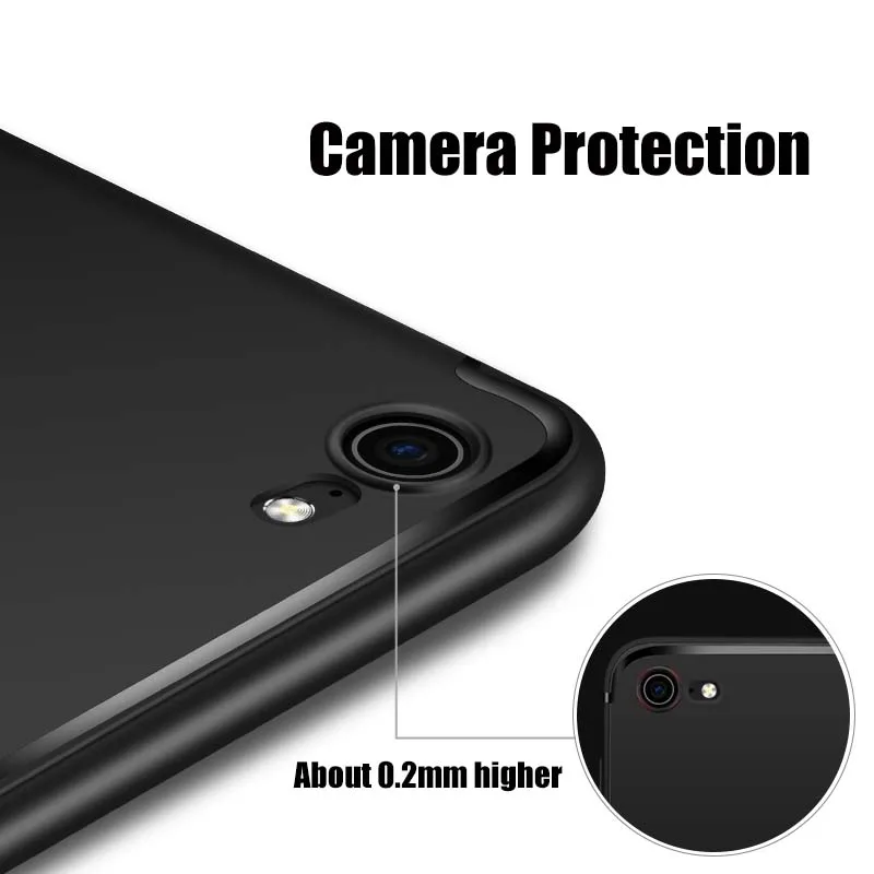 Чехол MAKAVO для iPhone 7 8 защита на 360 градусов мягкий силиконовый корпус Тонкие