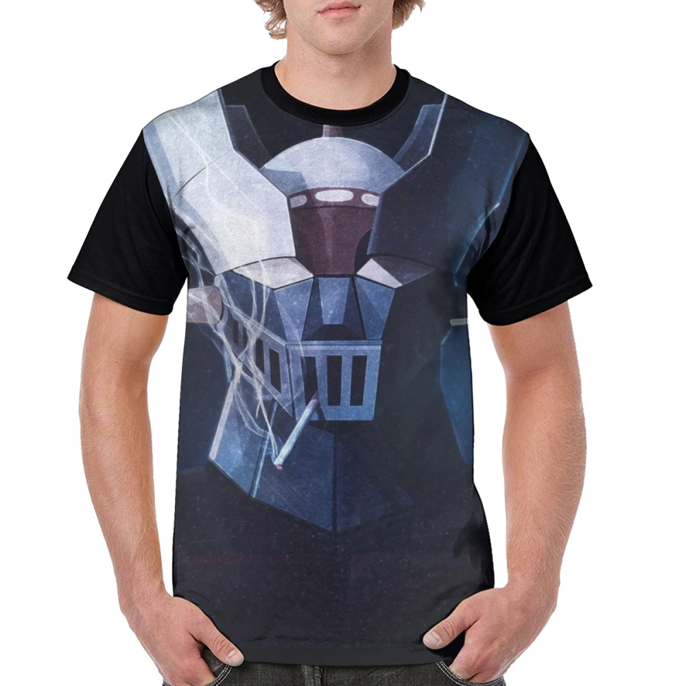 Футболка Mazinger дымовая футболка Повседневная с принтом Полиэстеровая Мужская