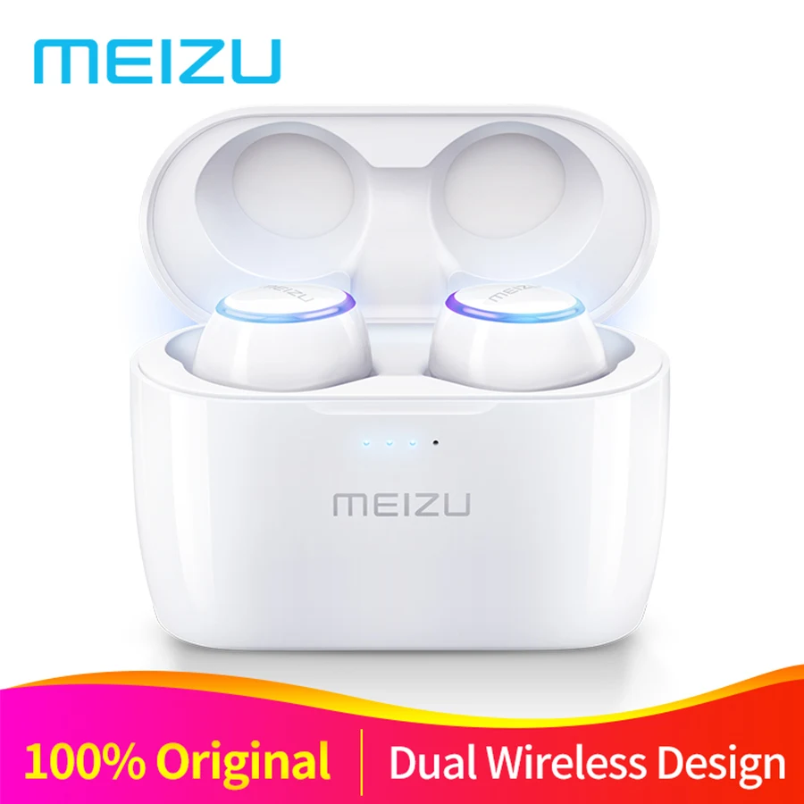 Оригинальные Meizu POP TW50 двойные беспроводные наушники Bluetooth спортивные наушники-вкладыши водонепроницаемые наушники Беспроводная зарядка