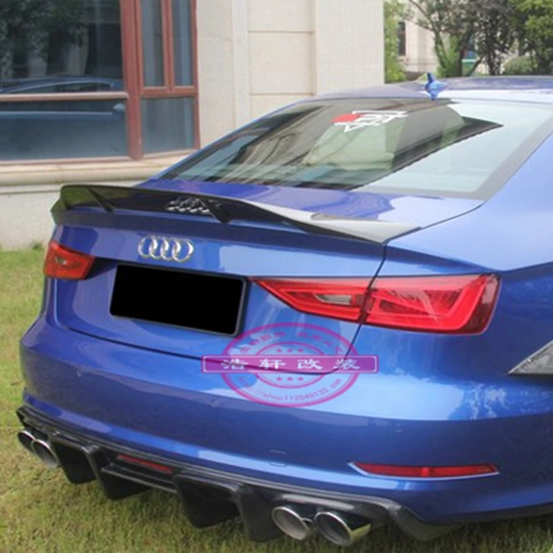Для Audi A3 S3 стиль renntech карбоновый спойлер заднего багажника, крыла