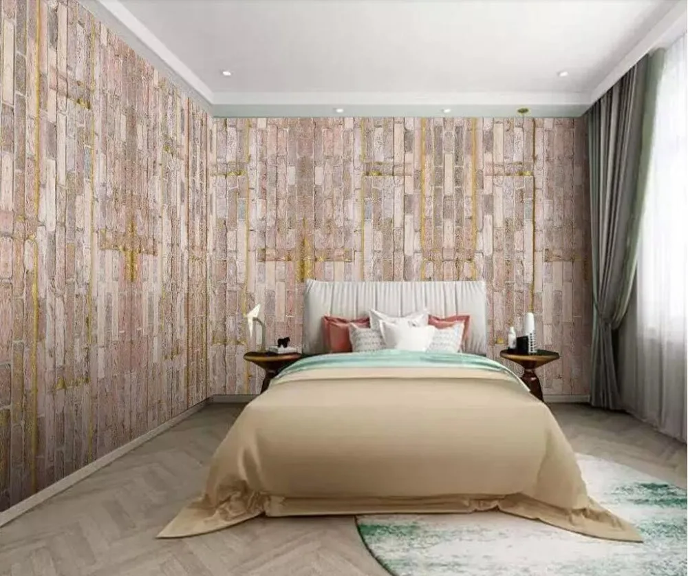 Custom large brick wall texture bedroom whole house background painting | Обустройство дома