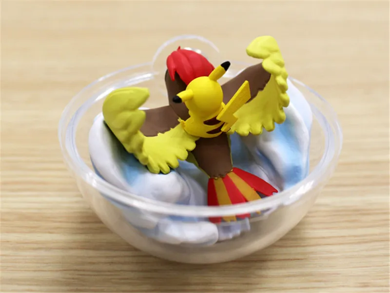 6 шт./компл. прозрачный шар Пикачу Chikorita Articuno Иви ПКМ фигурка игрушки украшения комнаты подарки для детей