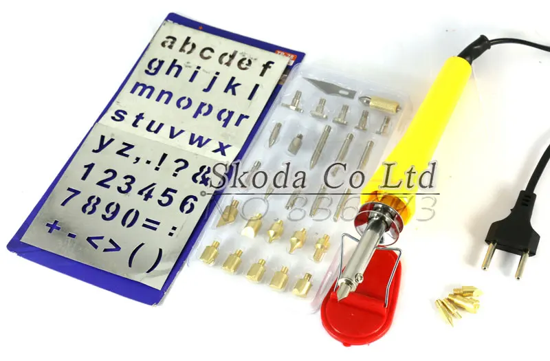 Ручка для пирографии набор инструментов из паяльника + 28 элементов специальные