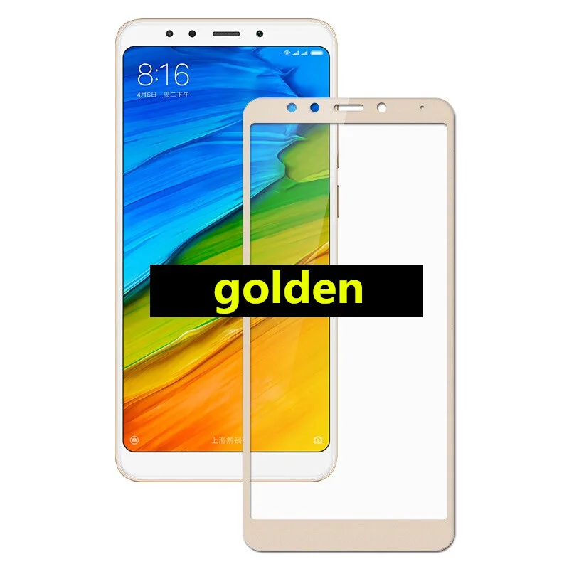 Закаленное стекло с полным покрытием для redmi 5 plus защита экрана телефона черная