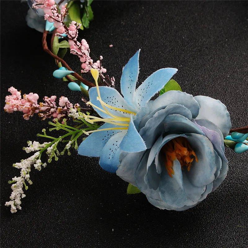 CC свадебные украшения гирлянда Цветочная корона Лесной стиль обручальные