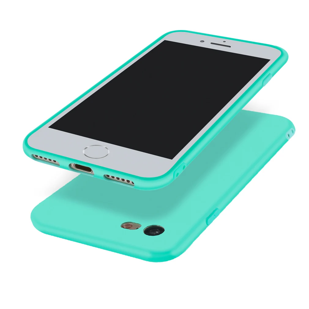 Силиконовый чехол для Iphone 7 8 Plus X 6 S Coque черный милый матовый из ТПУ мягкий ультра