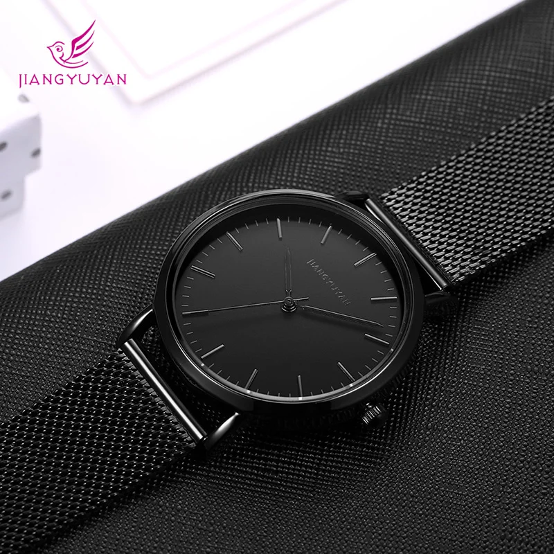 Для женщин часы Топ Элитный бренд Мода Кварцевые женские черный кожаный браслет