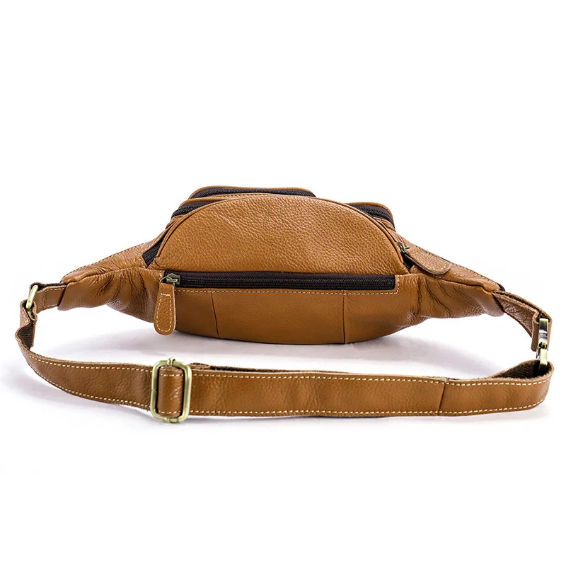 Поясная сумка Fanny Pack для мужчин нагрудная Сумочка на плечо из натуральной кожи