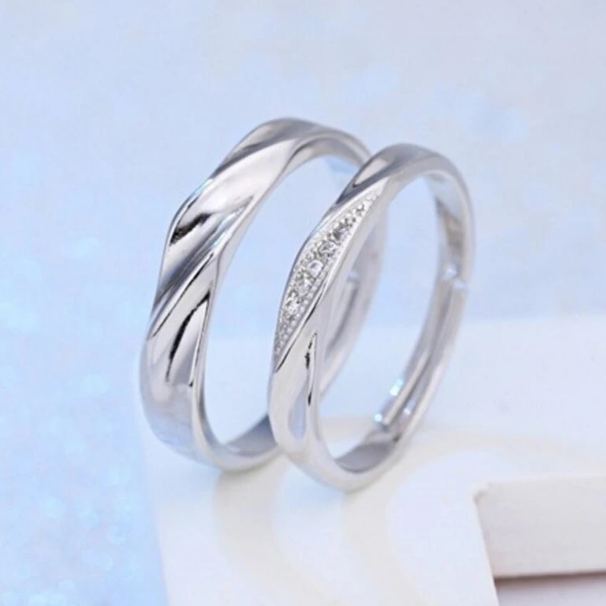 Мужское и женское обручальное кольцо r простое ультрапрозрачное открытое с