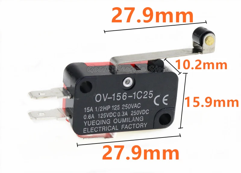 V-156-1C25 V-151-1C25/V-152-1C25/V-153-1C25/V-154-1C25/V-155-1C25/V-156-1C25/V-15-1C25/V-15-1B5/Мгновенный микро концевой выключатель - Цвет: V-156-1C25