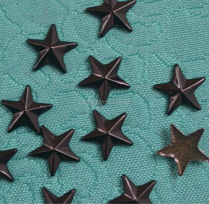 DIY 7mm pyramid studs in Black 300pcs Studs And Spikes Craft Cool Star 200pcs Punk Garment Rivets For Clothes Bag Shoes | Дом и сад