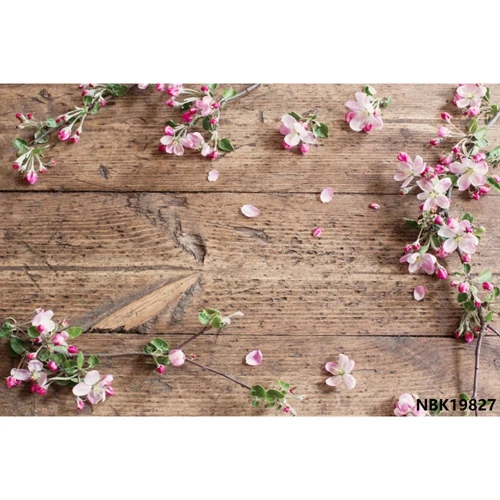 Laeacco Blossom Flower Petal деревянный фон для фотосъемки Виниловый фон для детской фотосъемки с украшением в виде куклы - Цвет: NBK19827