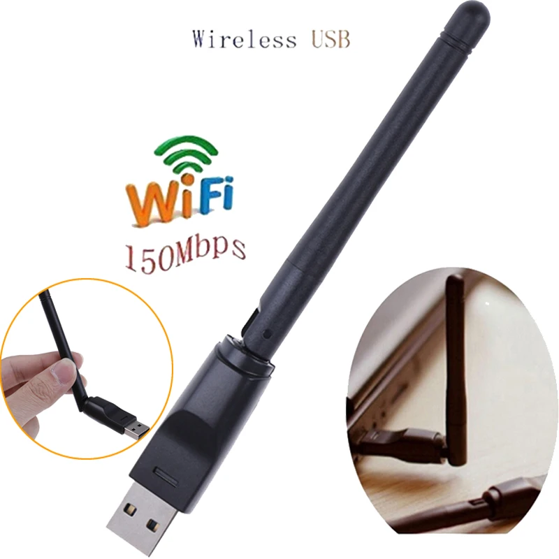 1 шт. USB Беспроводная RT7601 150 м 2 0 WiFi беспроводная сетевая карта 802 11 B/g/n LAN адаптер с